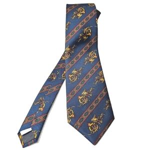 BSL Celtic Tie Collection Blue 100% Polyester Ireland Hand Finished Men's Tie